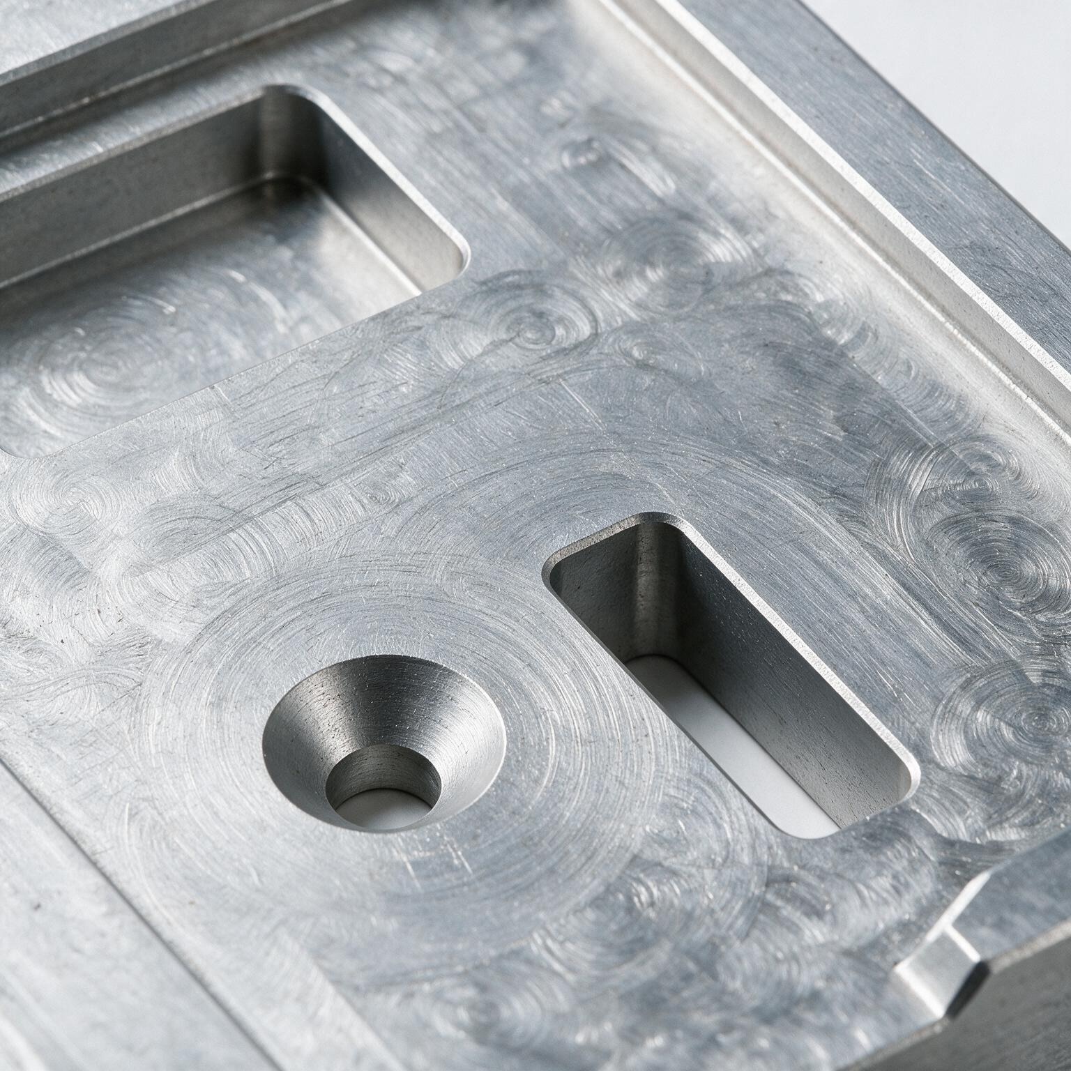 As-machined aluminium part